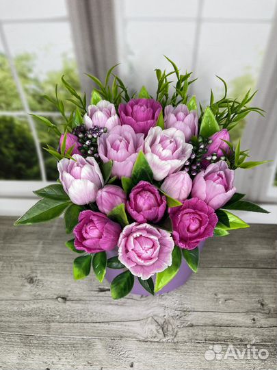 Букет цветов из мыла ручной работы