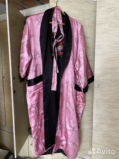 Шелковый халат мужской