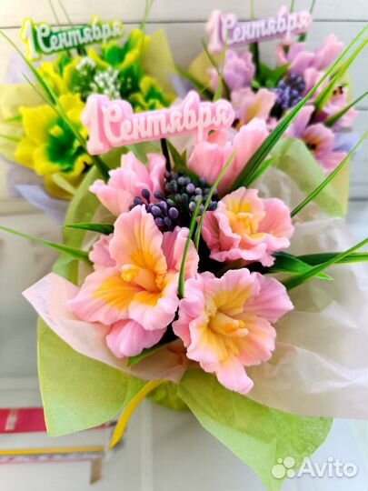 Букет из мыла гладиолусы первое сентября