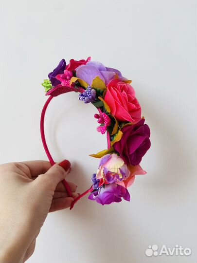Ободок с цветами