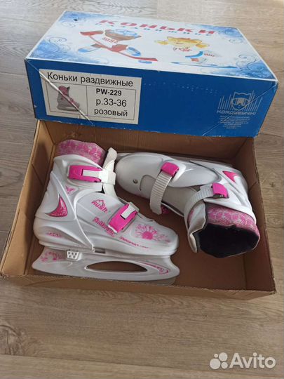Коньки раздвижные 33 36