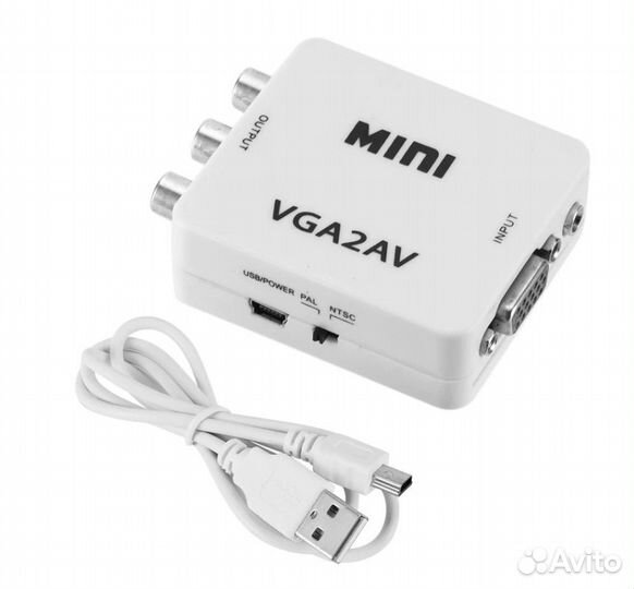 Конвертер (переходник) AV-VGA и VGA-AV/RCA