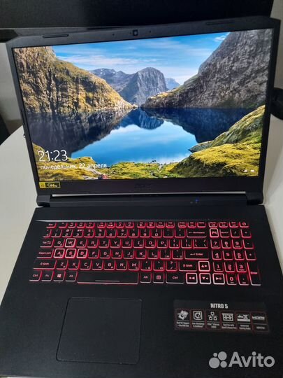 Игровой ноутбук Acer rtx 3060, 16gb, 17.3 144hz