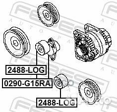 Натяжитель ремня 0290G15RA Febest