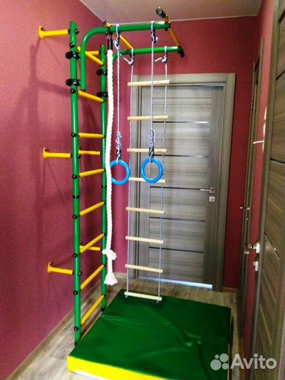 Шведская стенка детская UA (зелёная)