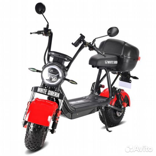 Электроскутер white siberia mini R 2.0 1200W RED
