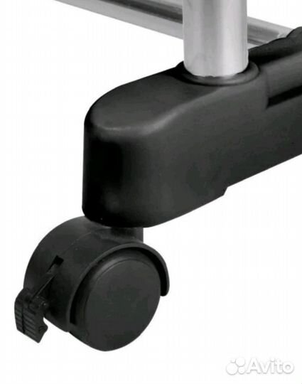 Вешалка напольная 2 яруса, на колёсиках, 140х70х30