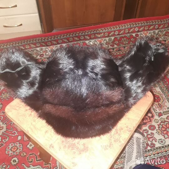 Норковая шапка мужская ушанка