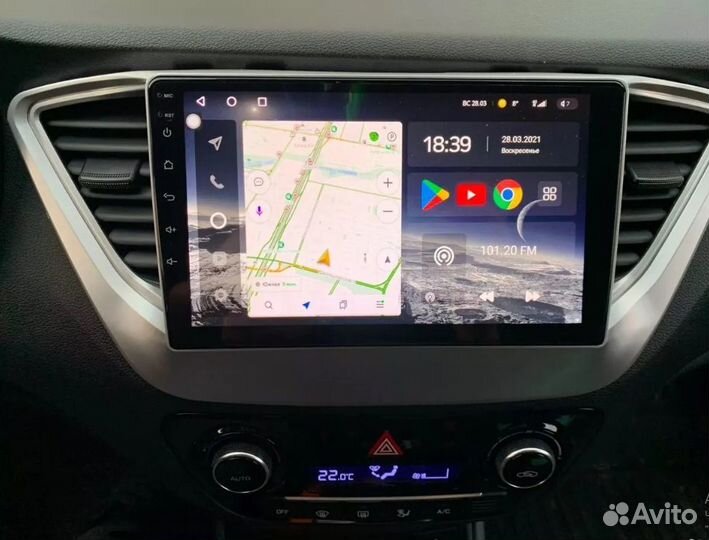 Штатная андроид магнитола Hyundai Solaris 2