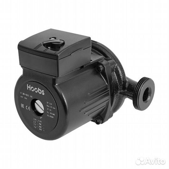 Насос циркуляционный Hoobs CT 25-120S 180мм 270Вт 1х220В 50Гц (с гайками)