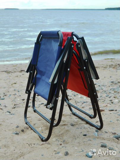 Кресло-шезлонг складное сталь SK-08 59x40x82 синее