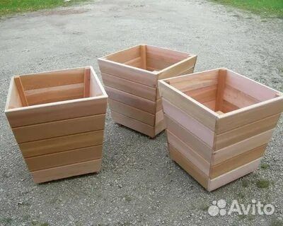 Кашпо для цветов (вазон)из дерева