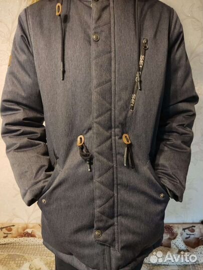 Мужская зимняя парка с мехом