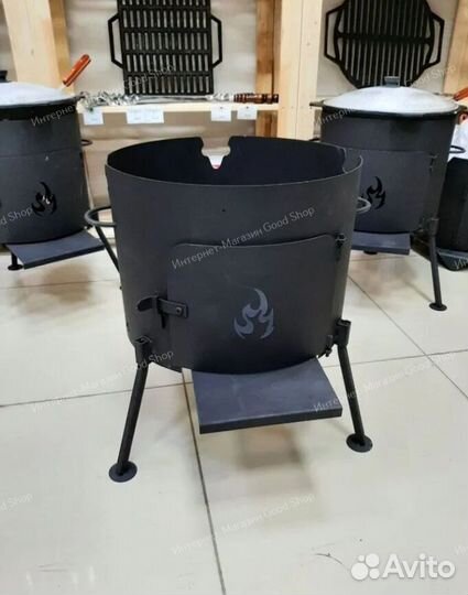 Печь под казан 360 мм. (под казан 12 л.) С дверкой