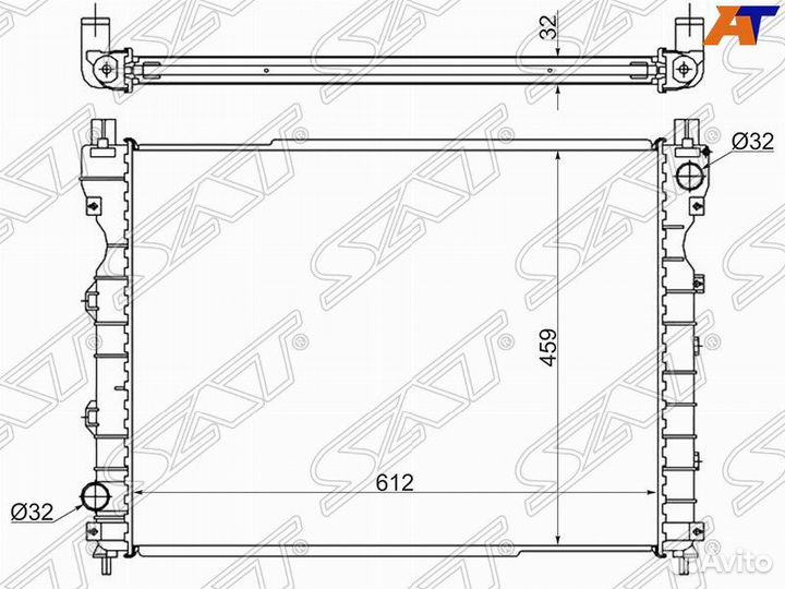 Радиатор охлаждения Land Rover Freelander 1