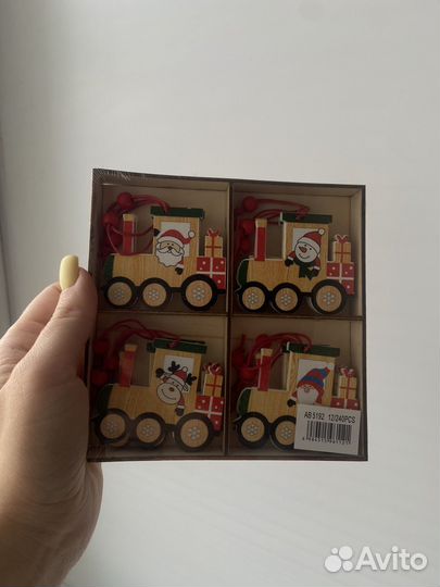 Елочные деревянные игрушки