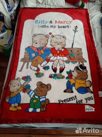 Одеяло покрывало детское Koyo с медвежатами