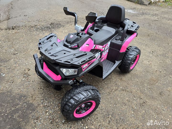 Новый Квадроцикл детский электро с пультом розовый