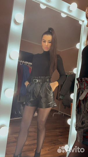 Шорты эко кожа