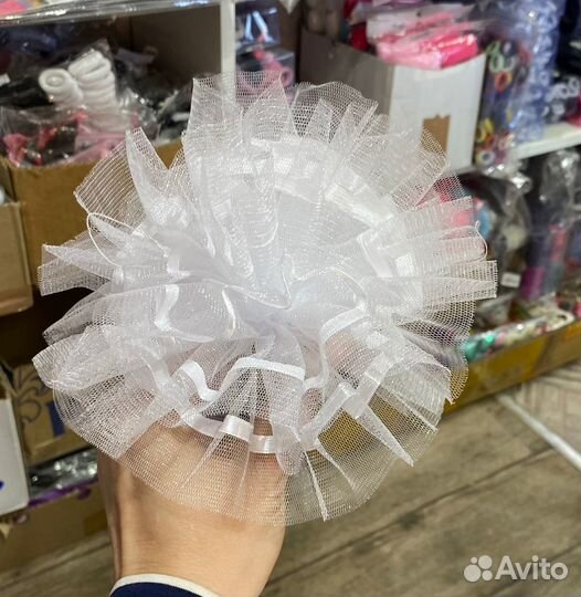 Банты для волос оптом белые
