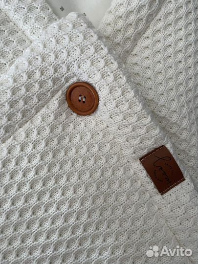 Конверт детский вязаный молочного цвета Loomknits