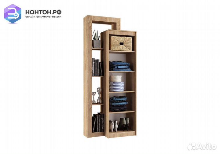 Шкаф Терра комбинированный белый глянец / дуб соно