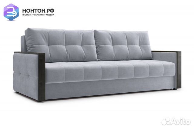 Диван еврокнижка Инсайд 3-х местный серый