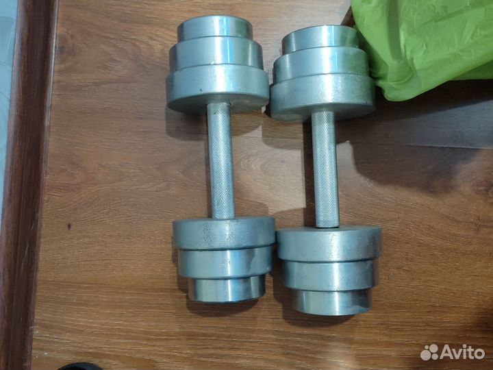 Гантели разборные нержавейка по 12.5 кг