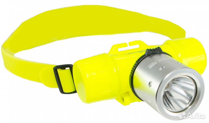 Фонарь налобный водолазный жёлтый свет XM-L