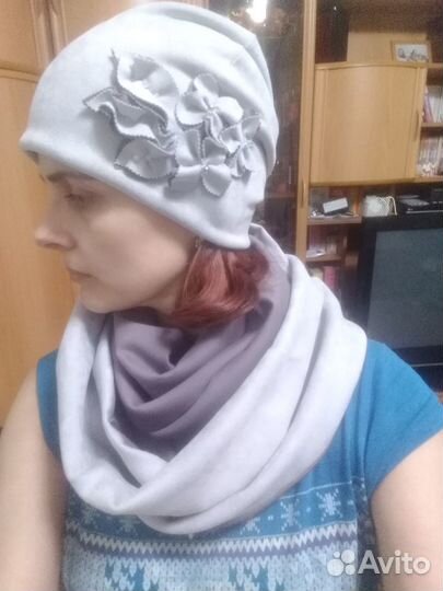 Комплект шапка и снуд