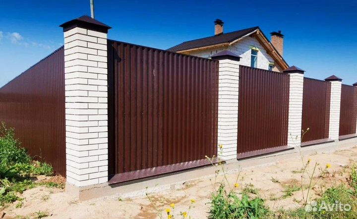 Забор из профлиста профессионально под ключ