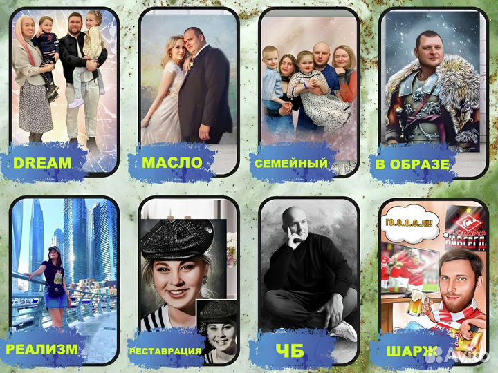 Портрет по фото на холсте Челябинск