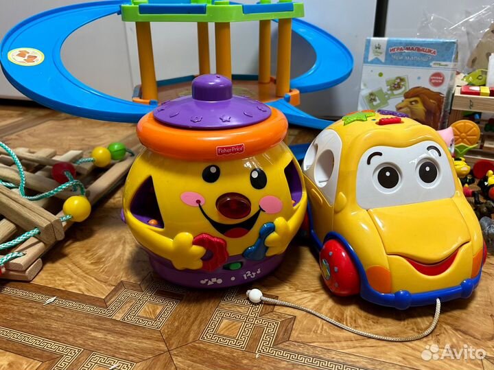 Детские игрушки пакетом + качели в подарок