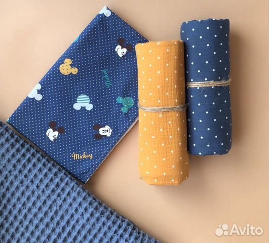 Муслиновые пелёночки, пледы, полотенца, непромокае