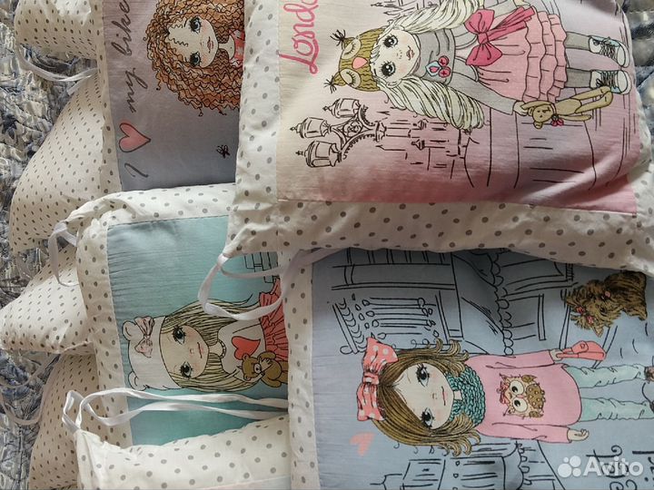 Бортики и балдахин в кроватку