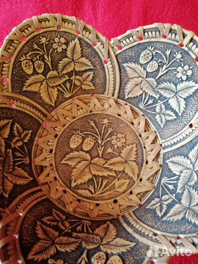 Конфетница из бересты винтажная 