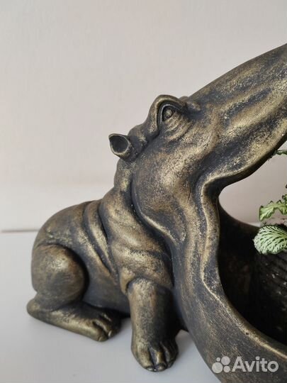 Ваза, статуэтка, кашпо бегемот
