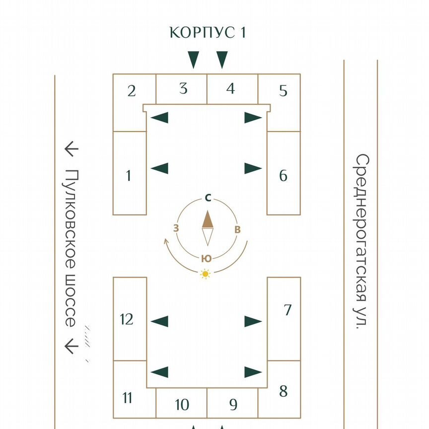 2-к. квартира, 60,8 м², 10/12 эт.