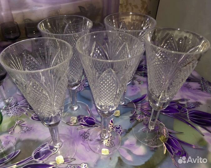 Хрустальные бокалы для шампанского