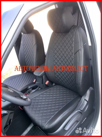 Чехлы Автопилот Honda CR-V 4 из экокожи чёрные