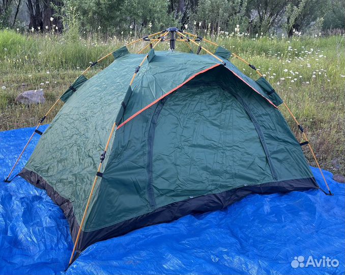 Палатка автомат 2-3х местная зеленая