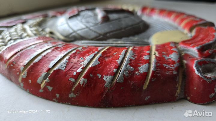 Герб СССР, барельеф (металл), размер-32Х26X4см