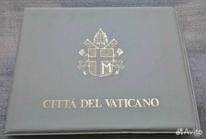Ватикан, официальный набор, монеты, марки, В лирах