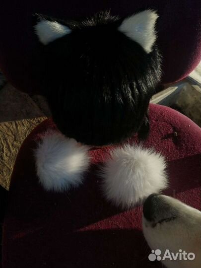 Шапка норковая кошка
