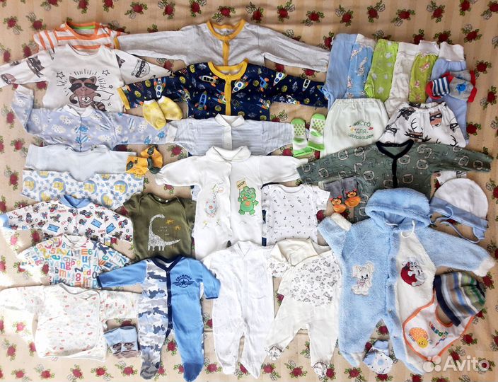 Пакет вещей на мальчика от 0 до 10 - 11 месяцев