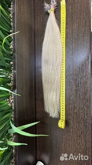 Волосы для наращивания 49см блонд бу