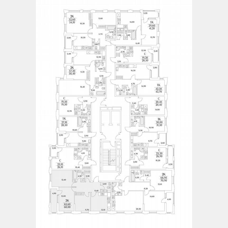3-к. квартира, 43 м², 11/13 эт.