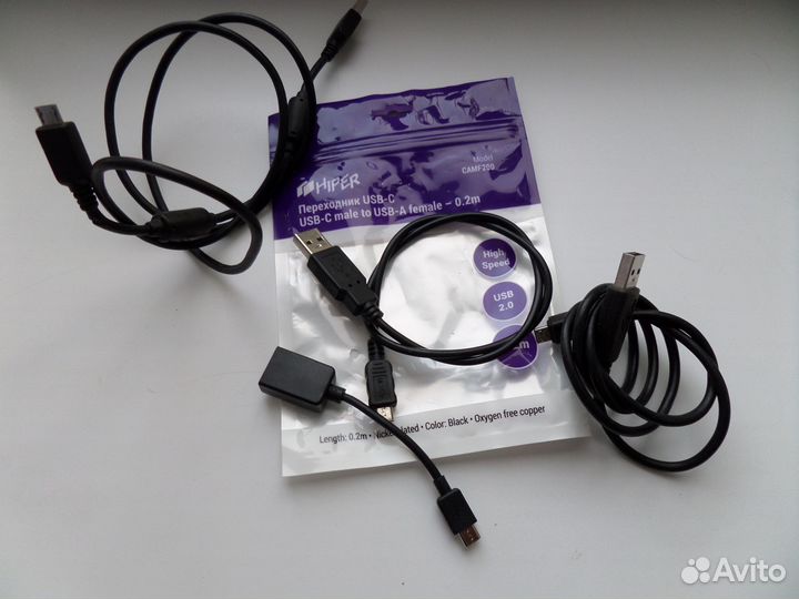 Переходники USB- USB A.USB-USB C