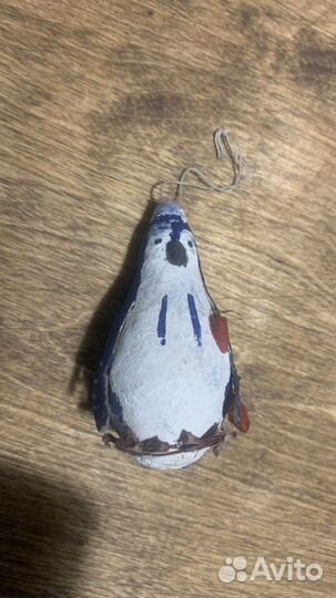 Ёлочная игрушка Пингвин, СССР, папье-маше