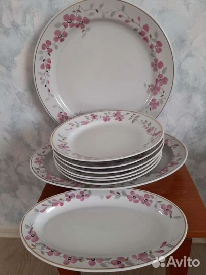 Набор тарелок фарфоровый завод Пролетарий